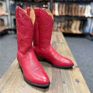 Ariat Heritage R Toe Women’s Western Boots Cowboy Festival Red Size 7.5